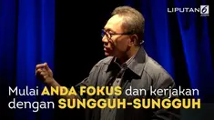Ini kunci sukses menurut Zulkifli Hasan