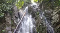 Di pelosok Kabupaten Bone Bolango, tepatnya di kawasan hutan konservasi Taman Nasional Bogani Nani Wartabone, Desa Ulanta, Kecamatan Suwawa, terdapat air terjun eksotis bernama Air Terjun Sinambo. (Liputan6.com/ Arfandi)