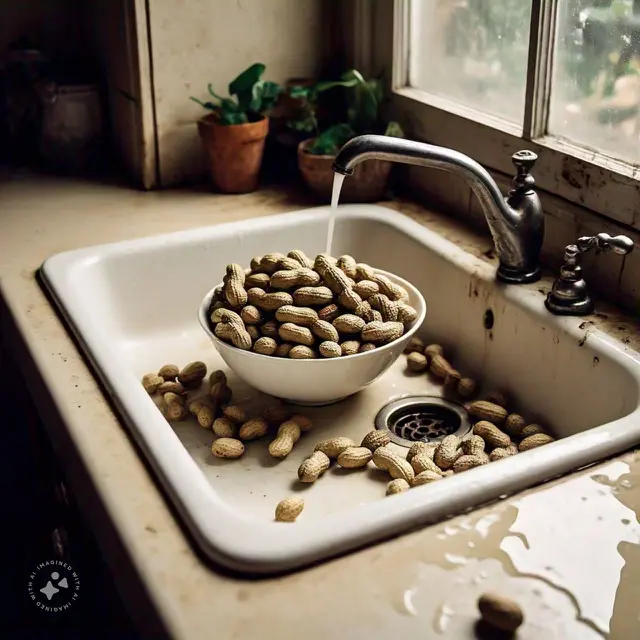 Mencuci Kacang Tanah