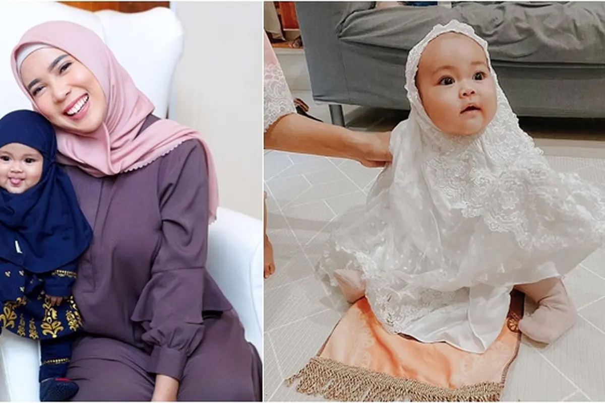 Potret Gemas Anak Seleb Ikut Ibadah Sholat Tarawih