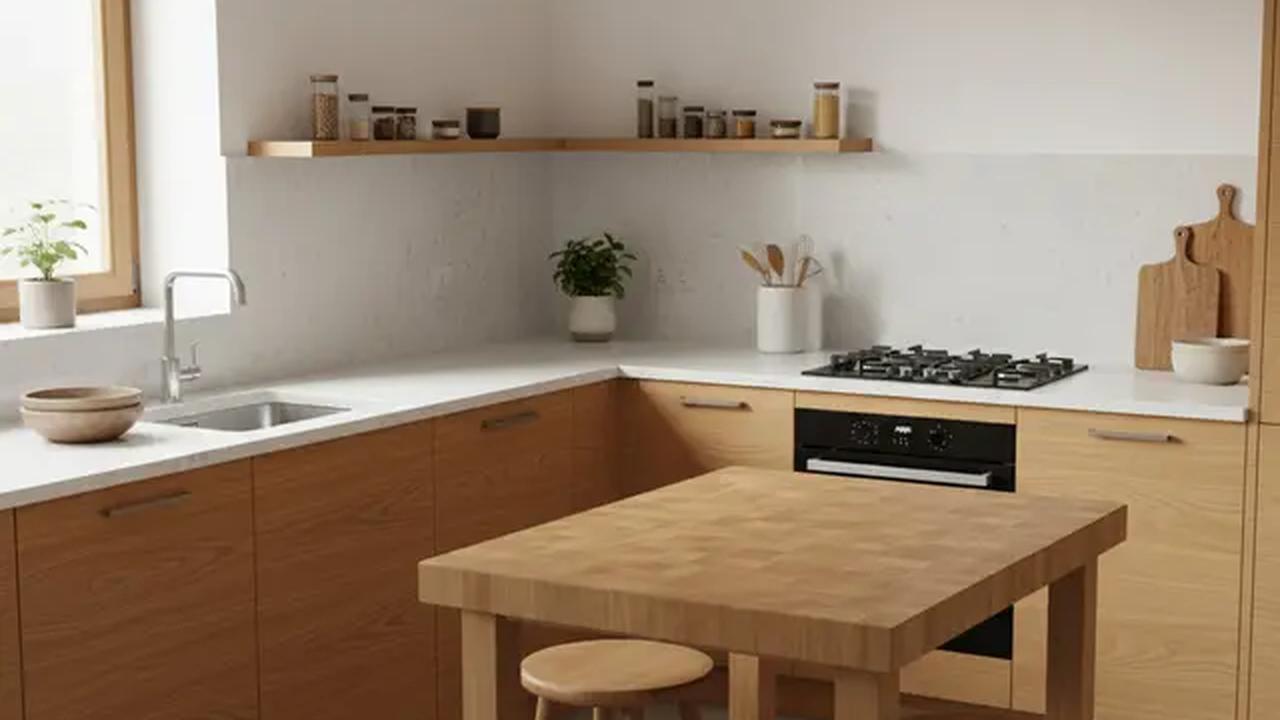 Dapur Minimalis dengan Warna Netral/Dapur Modern Serba Fungsional di Lahan Sempit (Sumber; gemini.com)