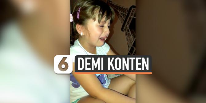 VIDEO: Bocah Nangis Tersedu-sedu Demi Konten Media Sosial