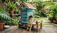 6 Ide DIY Rumah Kucing Outdoor dari Galon Bekas, Mudah Dibuat dan Nyaman untuk Anabul
