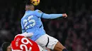 Hingga akhir babak pertama, skor 1-0 untuk Arsenal tidak berubah. (Glyn KIRK/AFP)