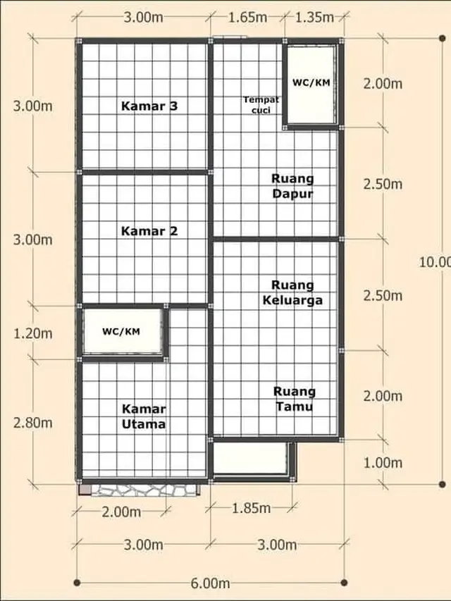 Desain rumah minimalis 60 m2