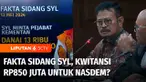 Selain SYL meminta pejabat Kementan menyiapkan 13 ribu paket sembako. Sidang yang menghadirkan delapan saksi ini juga telah mengungkap berbagai fakta yang mencengangkan lainnya. Mari kita lihat satu per satu.