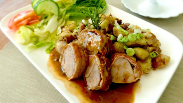 Ilustrasi ayam sayur teriyaki