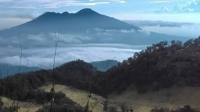 View of Mount Arjuno from Mount Butak