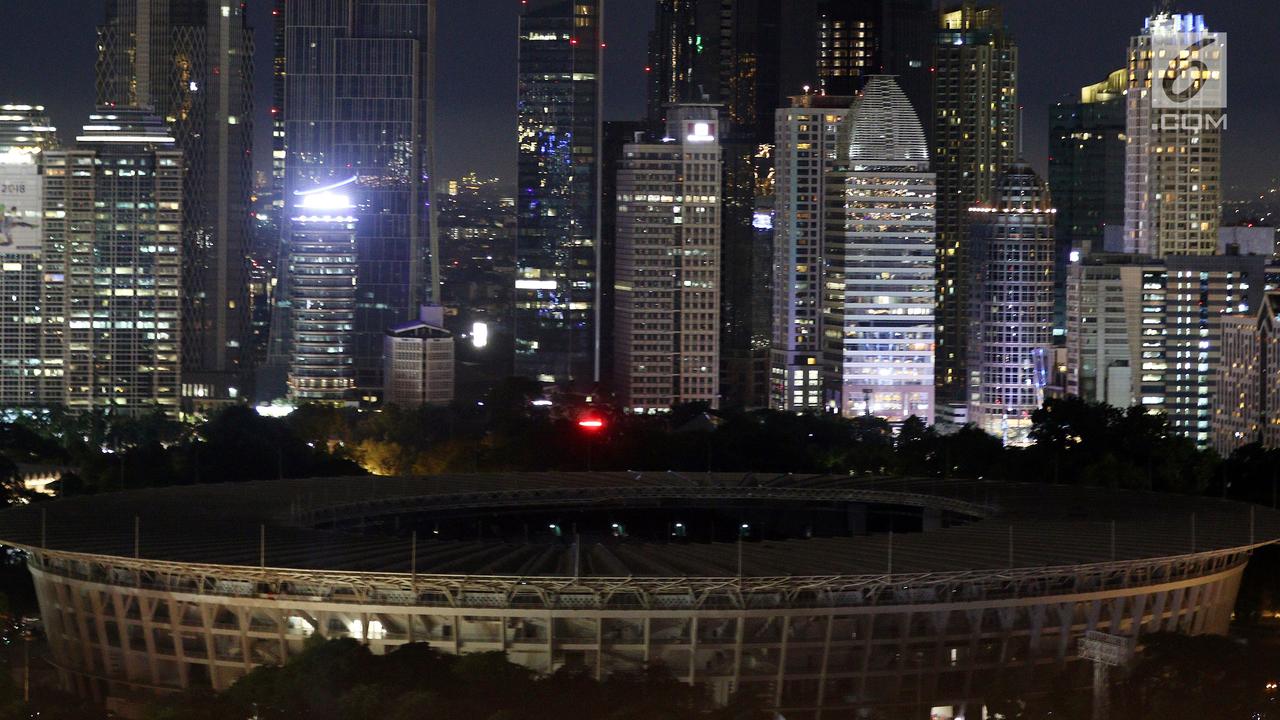 Ketika Lampu Stadion Utama GBK Padam pada Peringatan Earth Hour