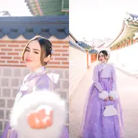 Syifa Hadju sempat berkunjung ke destinasi populer Korea Selatan, yakni Gyeongbokgung Palace. [@syifahadju]