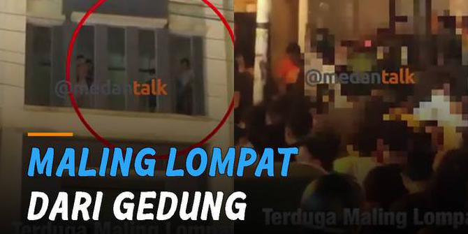 VIDEO: Berniat Kabur, Maling Lompat dari Gedung ke Gedung Akhirnya Tertangkap