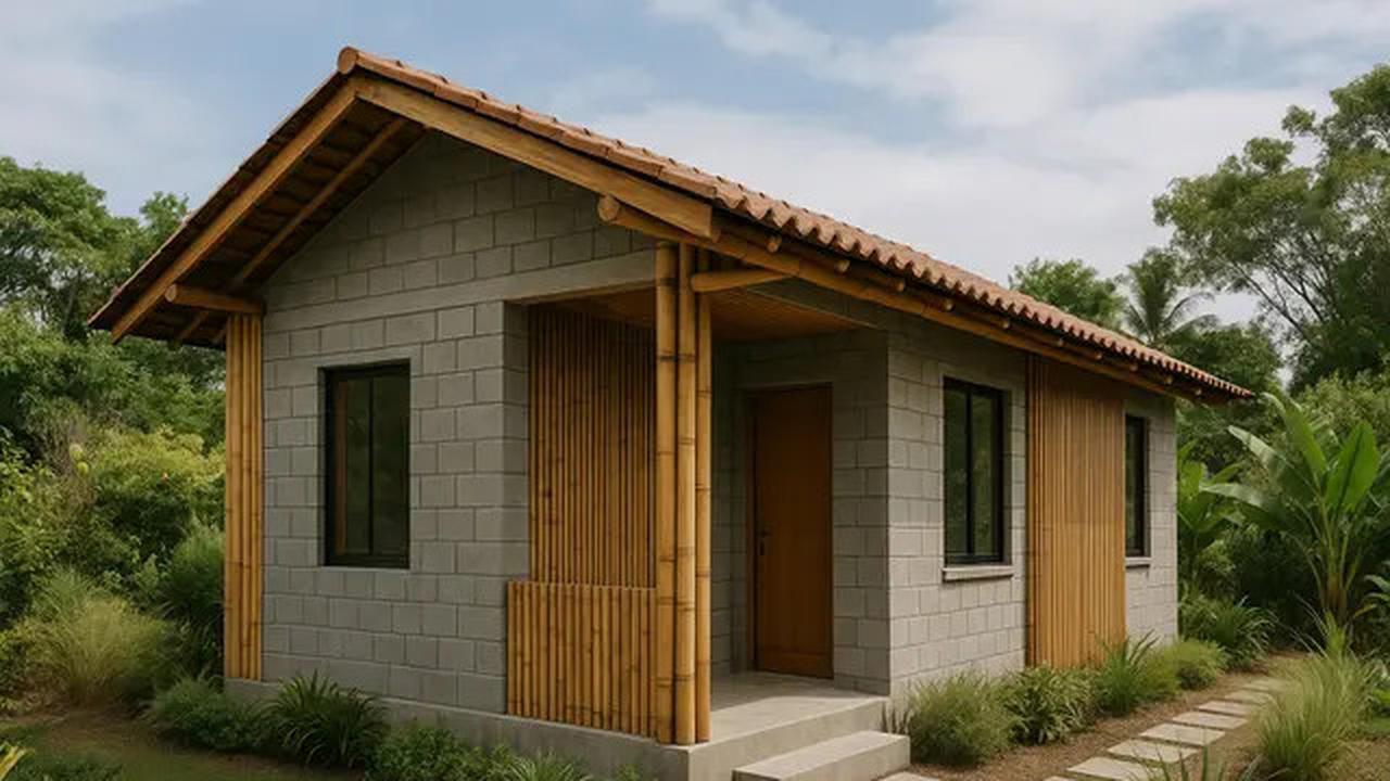 7 Model Rumah Kecil tapi Cantik dari Batako dan Bambu, Natural dan Terjangkau di 2025