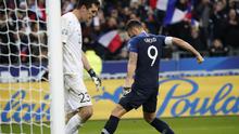 Prancis menang 2-1 atas Moldova. (AP Photo/Francois Mori)