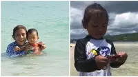 Tingkah Gemes Cucu Menteri Susi Pudjiastuti Marahi Orang yang Buang Sampah di Laut