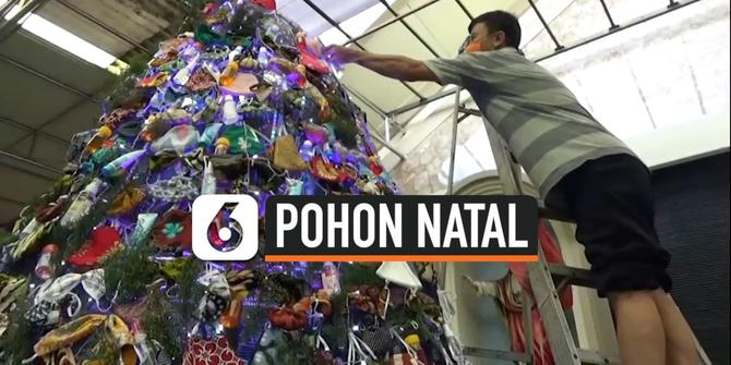 VIDEO: Kreasi Pohon Natal yang Dihiasi Masker dan Hand Sanitizer