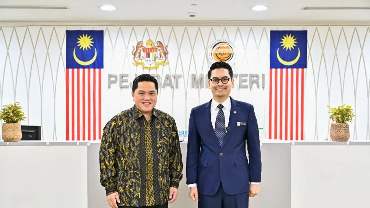 Menteri Pemuda dan Olahraga Republik Indonesia (Menpora RI) Erick Thohir mengadakan pertemuan Menteri Belia dan Sukan (Menteri Pemuda dan Olahraga) Malaysia Muhammed Taufiq Johari pada Selasa (10/2/2026)