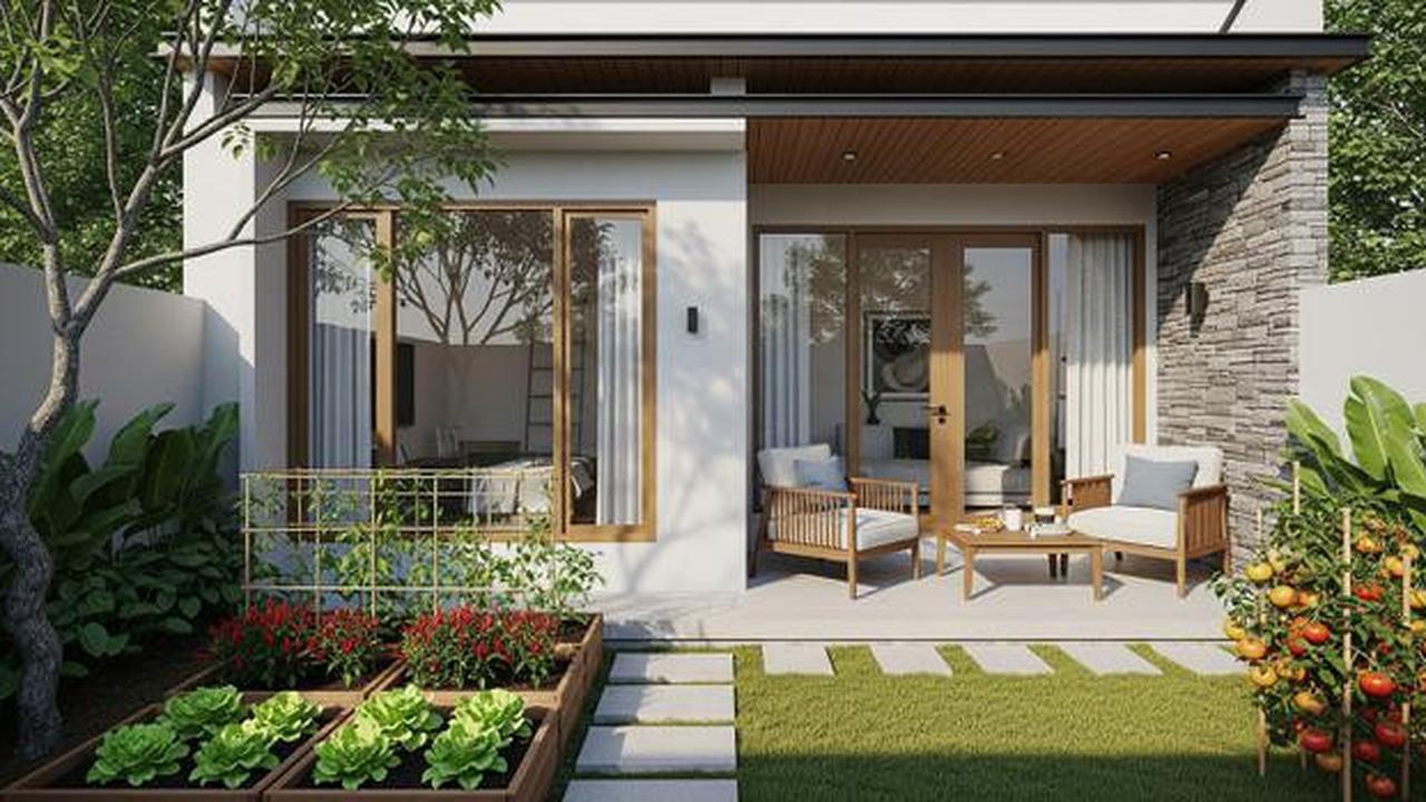 7 Model Rumah Mungil Tapi Punya Kebun dan Teras Belakang yang Lega di 2025