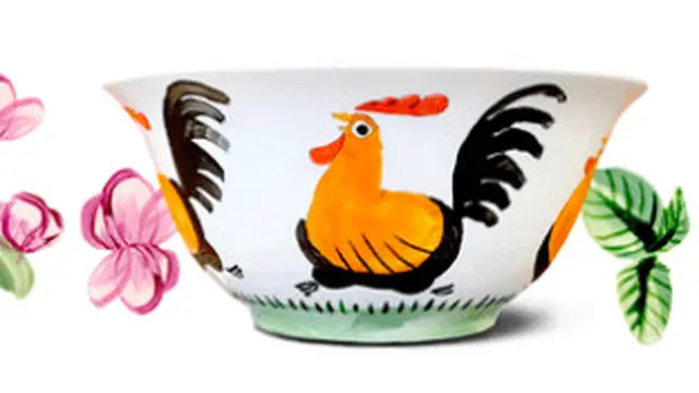Mangkuk Ayam Jago Kebanggaan Pedagang Mie Ayam Tampil di Google Doodle, Ada Apa?