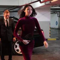 Meskipun sedang hamil saat syuting, Donita tak mau kalah dalam beradegan laga di film #66. (Puput Puput/Bintang.com)