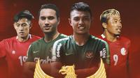 Timnas Indonesia - Hanis Saghara, Ezra Walian, Dedik Setiawan, Kushedya Yudo (Bola.com/Adreanus Titus)