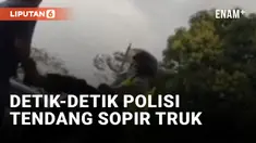 Polisi Tendang Sopir Truk Batu Bara di Jambi