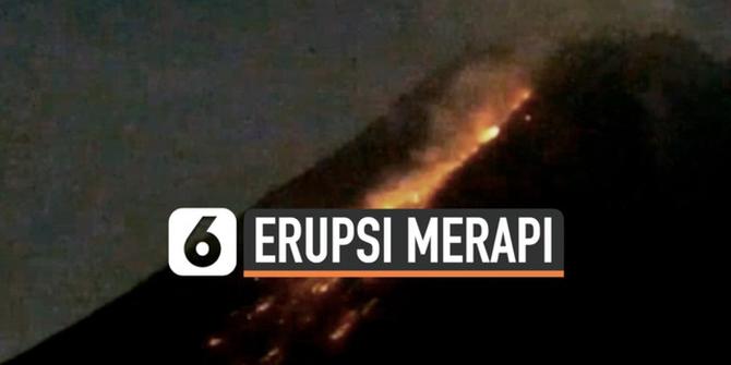 VIDEO: Gunung Merapi Erupsi, Luncuran Lava Pijar Mencapai Lebih dari 1 Kilometer