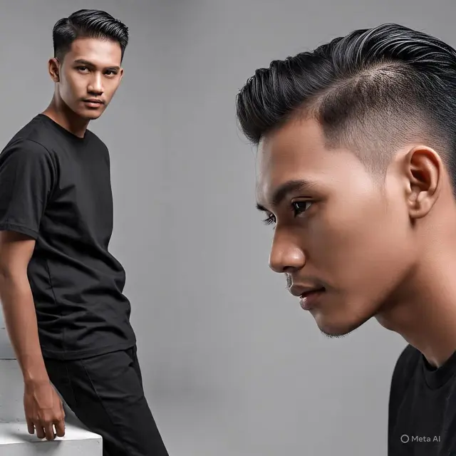 Burst Fade with Slick Back Modern