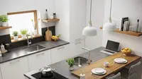 10 Inspirasi Dapur Terbuka 2x3 Meter Rumah Type 45 dengan Meja Island Multifungsi