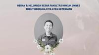 Iko Juliant Junior, mahasiswa Fakultas Hukum Universitas Negeri Semarang (Unnes) angkatan 2024, meninggal dunia pada Minggu, 31 Agustus 2025, di RSUP dr. Kariadi, Semarang. (Foto: Istimewa).
