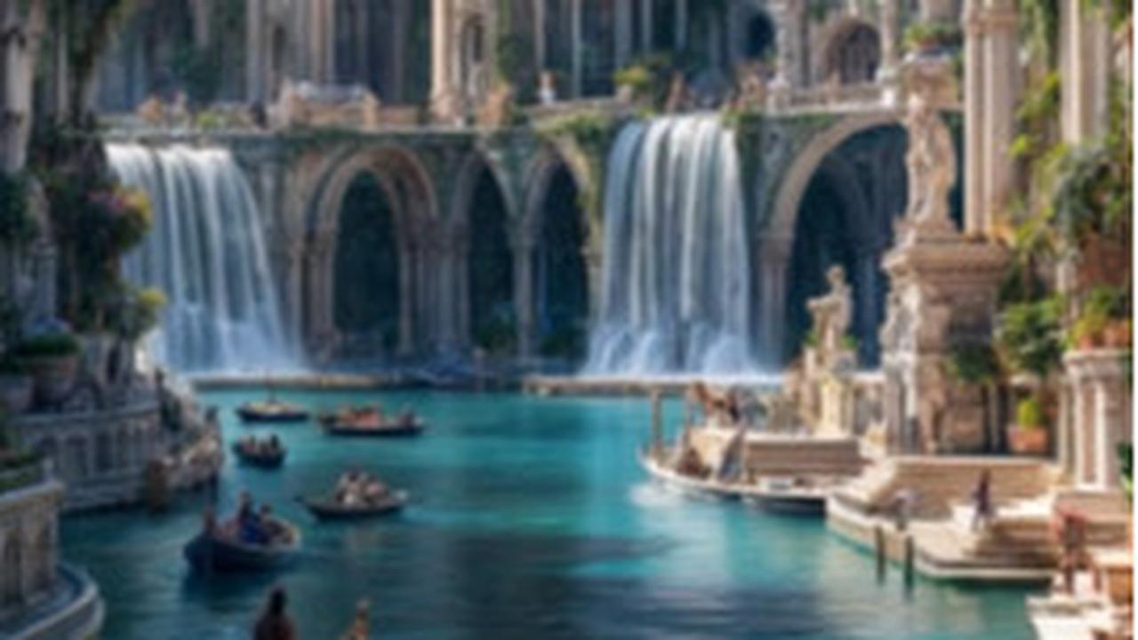 Divisualkan oleh AI, Begini Kehidupan & Indahnya Kota Atlantis Tahun 9400 SM