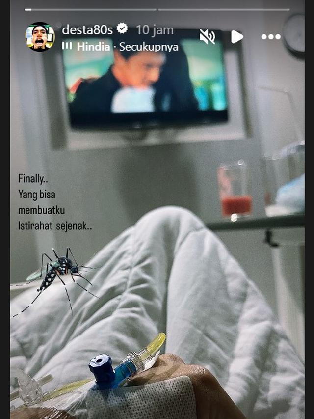 Desta Dirawat di Rumah Sakit