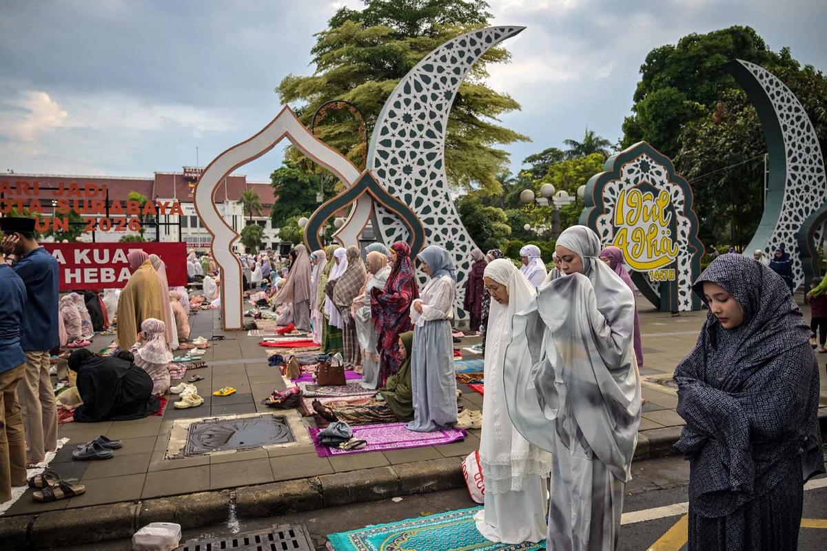 FOTO: Suasana Shalat Iduladha di Sejumlah Daerah