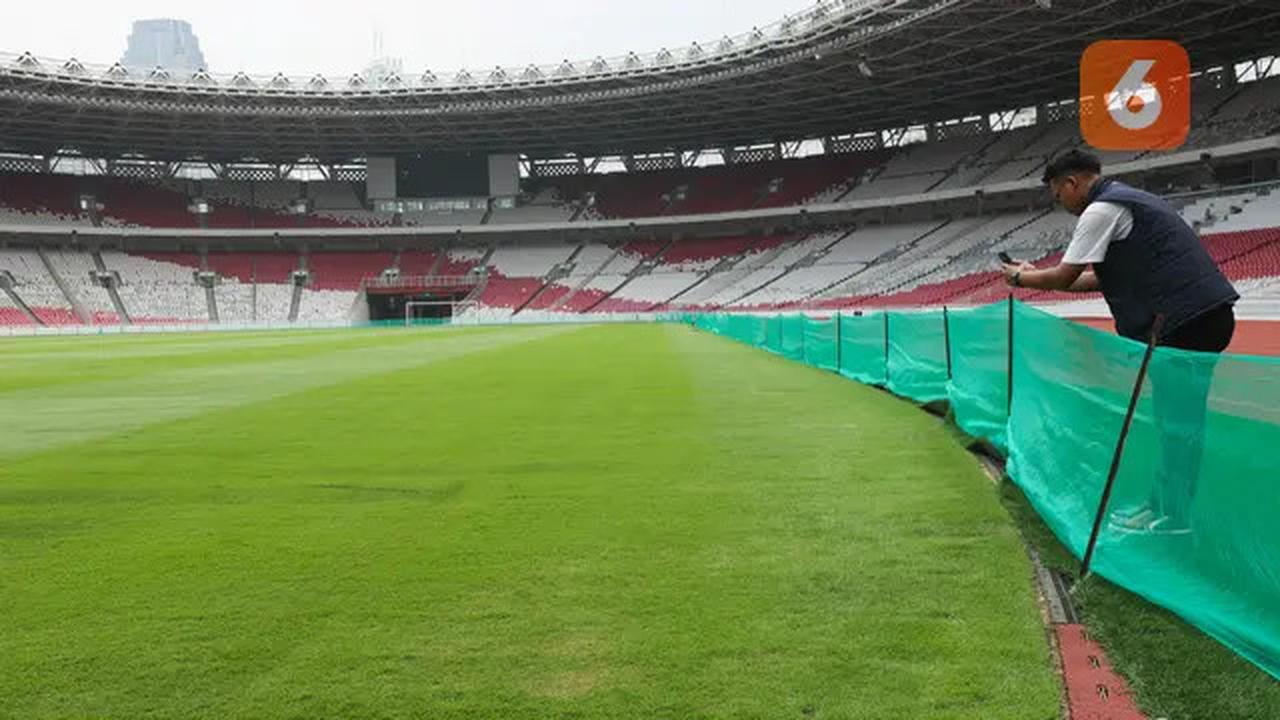 Foto: Mengintip Kondisi Rumput SUGBK Jelang Hadapi Jepang di Kualifikasi Piala Dunia