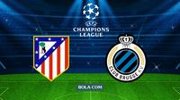 Ilustrasi Liga Champions, Atletico Madrid vs Club Brugge. (Bola.com/Wiwig Prayugi)