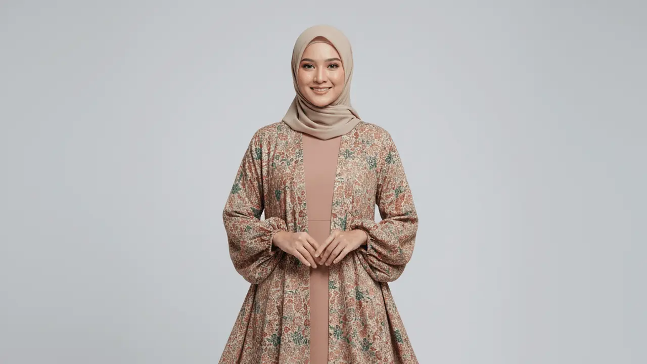 Model Gamis Batik Hijab Modern Model Cardy by Gemini
