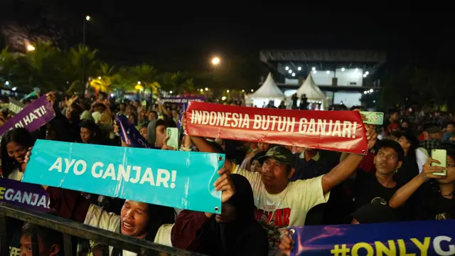 Relawan Ganjar gelar konser di Taman Andhang Pangrenan, Kabupaten Purwokerto, Jawa Tengah, Sabtu (31/12/2022) (Istimewa)