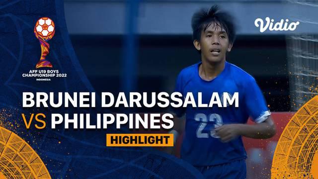 Berita Video, Highlights Piala AFF U-20 antara Filipina Vs Brunei Darussalam pada Minggu (10/7/2022)