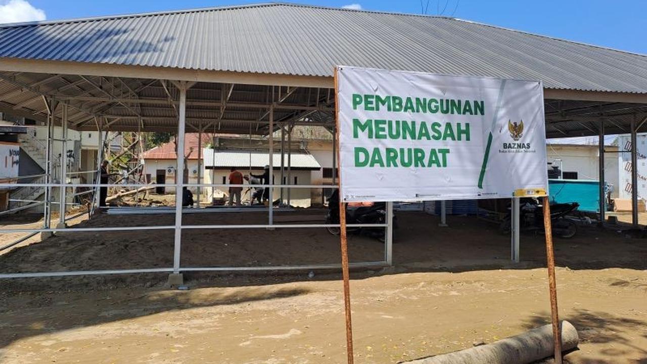 Meunasah Darurat Pidie Jaya Dibangun di Atas Lumpur Sisa Banjir, Target Selesai Sebelum Ramadan
