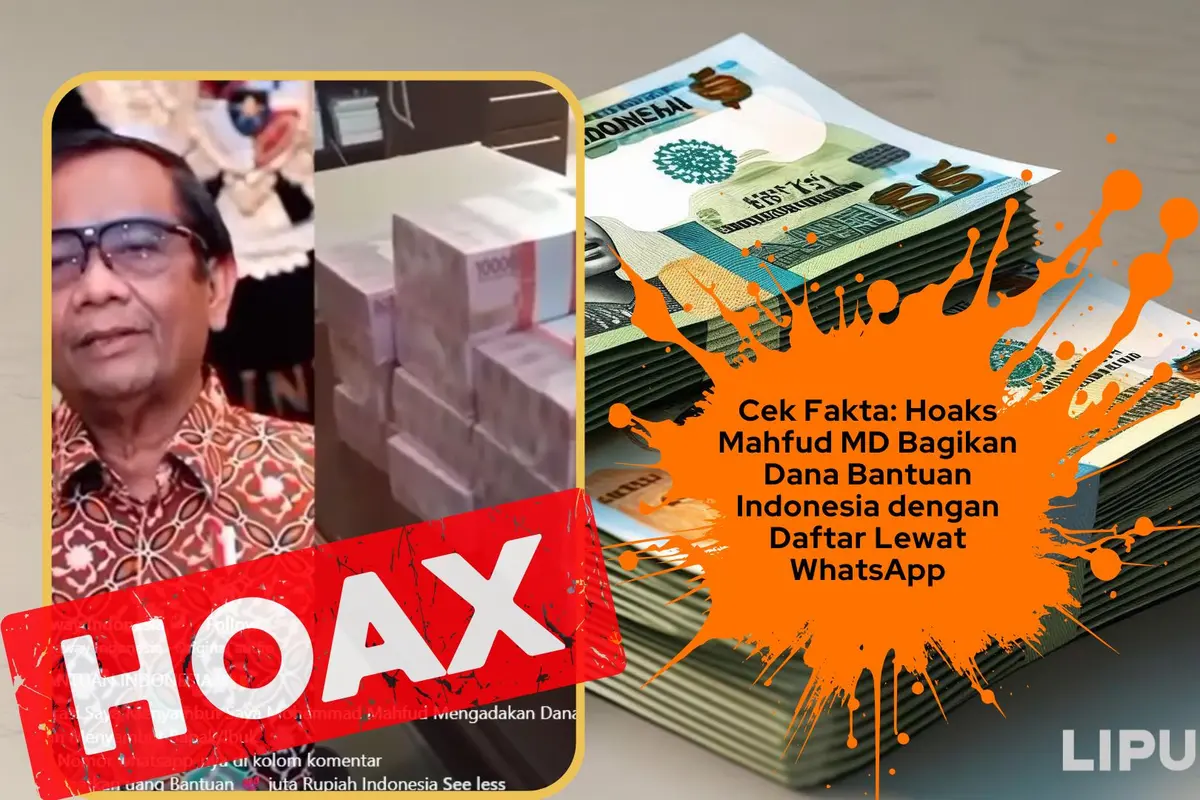 Cek Fakta Video Mahfud Md bagikan dana bantuan Indonesia