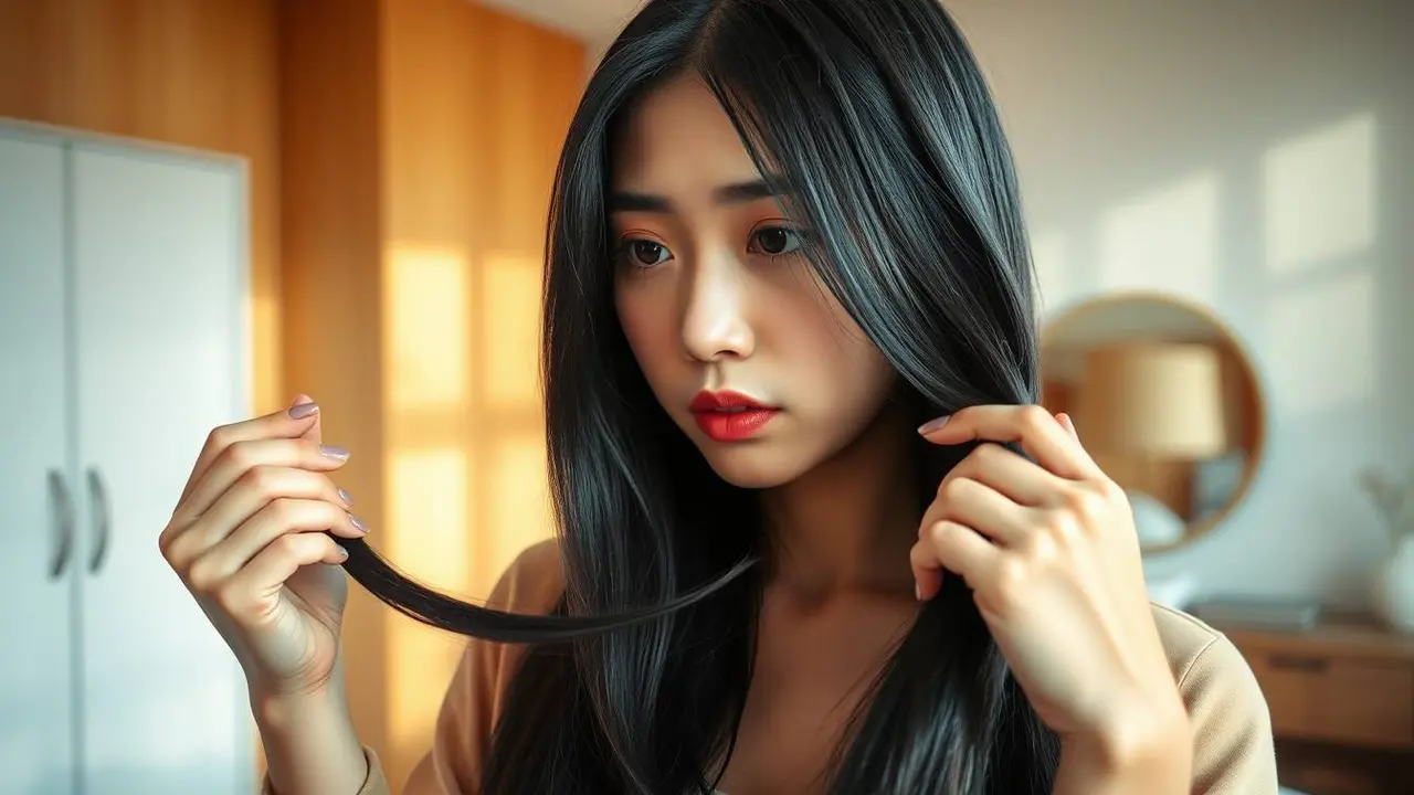 ciri-ciri rambut bercabang