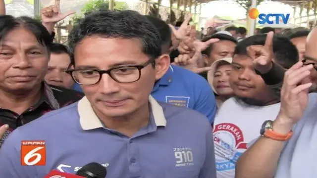 Sandiaga Uno hadiri mentoring bisnis OK OCE di Rumah Makan Dji Toe Pesarean Adiwena, Tegal, Jawa Tengah.