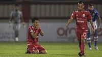 Gelandang Persija Jakarta, Sandi Sute, merayakan kemenangan atas Persib Bandung pada laga Liga 1 di Stadion PTIK, Jakarta, Sabtu (30/6/2018). Persija menang 1-0 atas Persib. (Bola.com/Vitalis Yogi Trisna)