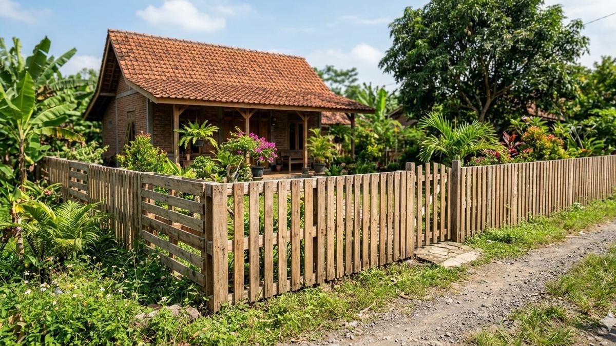 7 Ide Pagar Rumah dari Kayu Palet Bekas yang Estetik dan Ramah Lingkungan