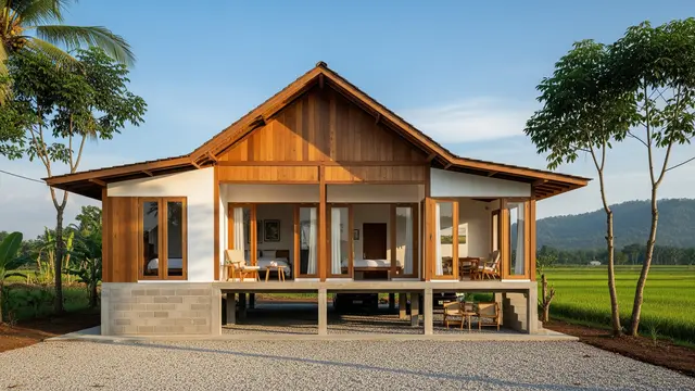 Desain Rumah Hemat & Cantik untuk Keluarga Muda di Pedesaan/Ilustrasi Gemini AI