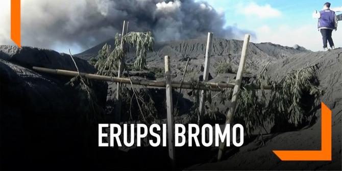 VIDEO: Ritual Tetap Jalan Meski Bromo Tengah Erupsi