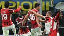 Kemenangan ini membawa Rosoneri melesat ke posisi tujuh klasemen sementara Serie A Italia dengan raihan delapan poin dari lima pertandingan. (Gabriel BOUYS/AFP)