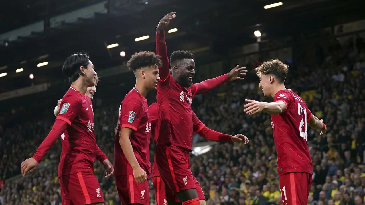 Piala Liga Inggris Norwich City vs Liverpool