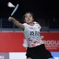 Penampilan tunggal putri Indonesia, Gregoria Mariska Tunjung, pada perempat final Malaysia Masters 2023, di Axiata Arena, Jumat (26/5/2023). (Bola.com/PBSI)