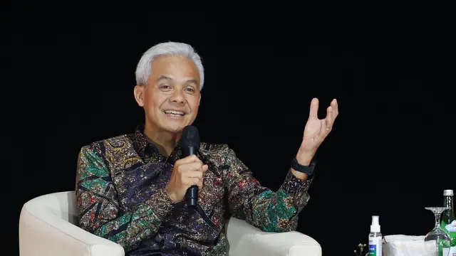 Gubernur Jawa Tengah (Jateng) Ganjar Pranowo  dalam acara Central Java Invesment Business Forum (CJIBF) 2023 di Komples Candi Borobudur, Kabupaten Magelang, Jateng, Senin (21/8/2023) (Istimewa)