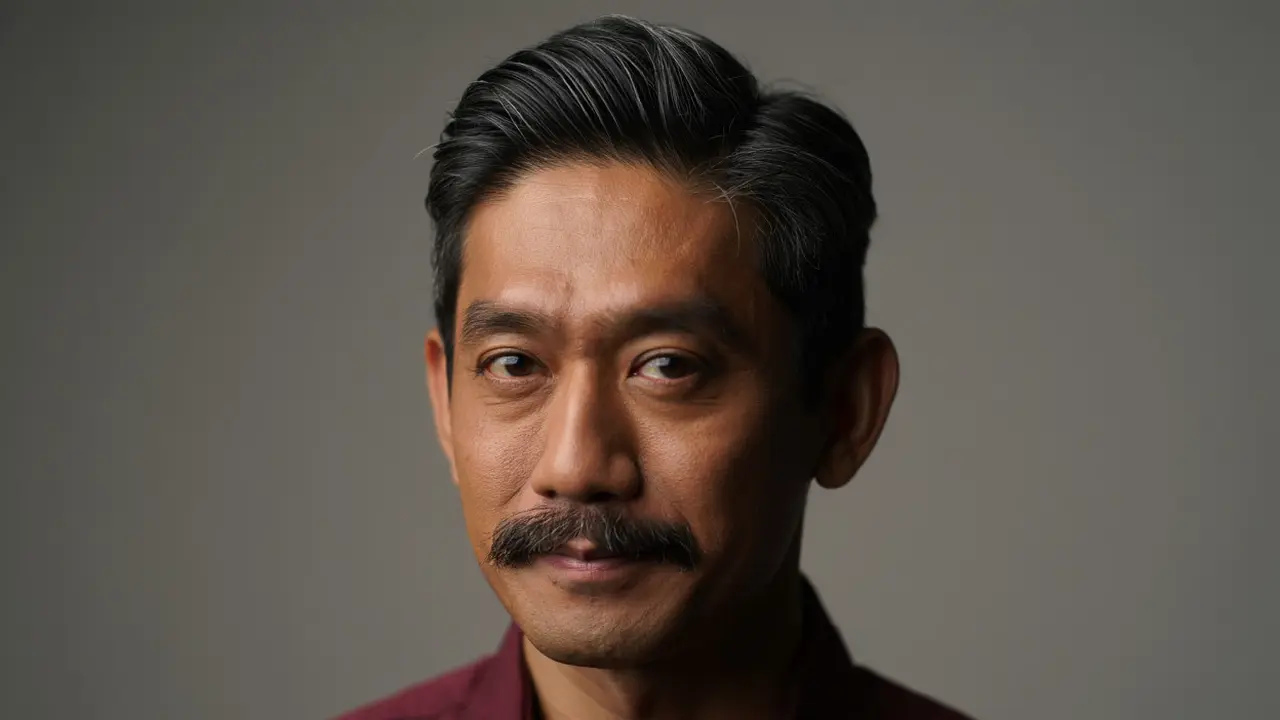 Model Kumis untuk Pria Usia 50 Tahun/Ilustrasi gambar oleh AI